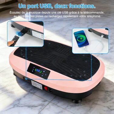 Віброплатформа для фітнесу Sport Home (Рожева) - 6 програм, для схуднення та м'язів