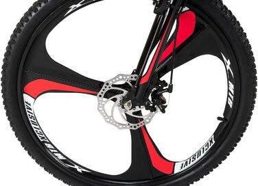Гірський велосипед KS Cycling Hardtail 26'' Sharp, чорний-червоний