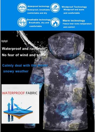 Чоловічий комплект для катання на лижах: куртка та штани, водонепроникний сніговий костюм, вітрозахисний, для сноубордингу та лижного спорту, зимовий, колір: кобальтово-синій, розмір S