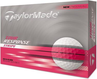 Гольф-кулі TaylorMade Tour Response (рожеві смуги, 2025)