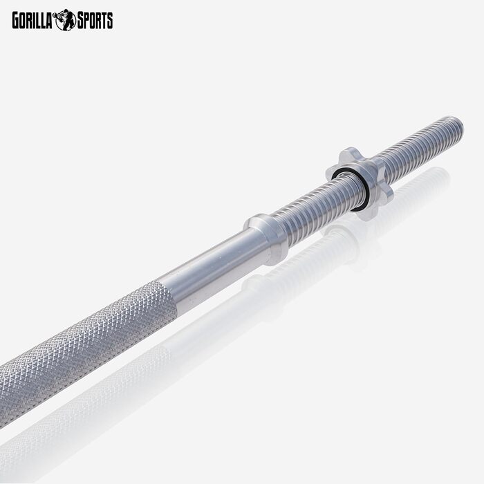 Штанга GORILLA SPORTS хромована 30 мм, 150/180/200 см, з двома замками, навантаження до 200 кг
