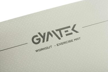 Гімнастичний килимок Gymtek 181,5x61x0,6 см, TPE, нековзкий, для йоги, фітнесу, пілатесу, сірий-чорний