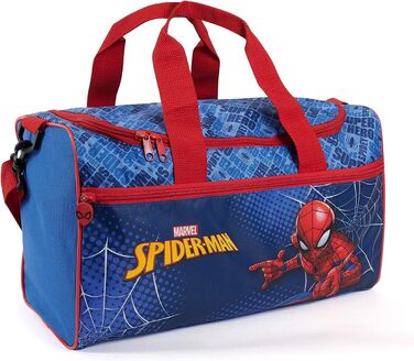 Дитяча спортивна сумка PERLETTI Spider-Man для хлопчиків, водонепроникна, Marvel, синя, для дитячого садка, плавання та подорожей, 35x22x15 см, 3-6 років