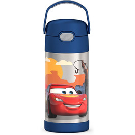 Дитяча термобутилка THERMOS FUNTAINER 355 мл з трубочкою, нержавіюча сталь, Cars