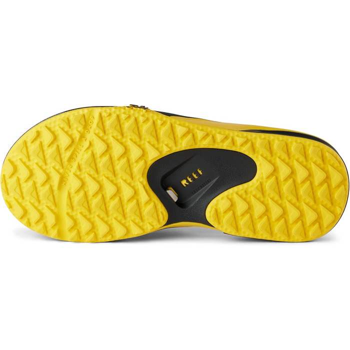 Шльпанці Reef Fanning Pregame для чоловіків (43 EU, чорний та жовтий)