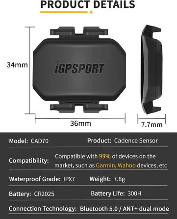 Велокомп'ютер iGPSPORT BSC100S, бездротовий, 2.6
