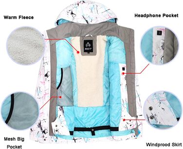 Жіночий гірськолижний костюм ALSOGO: вітро- та водонепроникний комплект для катання на лижах та сноуборді (M)