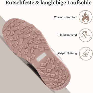 Жіночі зимові черевики, зимові чоботи, утеплені снігоступи, туристичні черевики для хайкінгу, рожеві, 39 EU