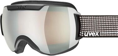 Гірськолижна маска Uvex Downhill 2000 чорна з подвійною лінзою litemirror silver S3