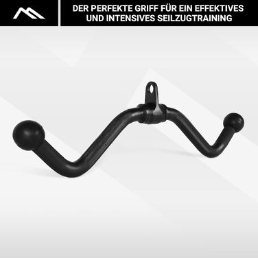 Ручки для кросовера та тренажера MSPORTS Premium чорні зі сталевим карабіном 8 мм (Ріг-ручка) для силових вправ