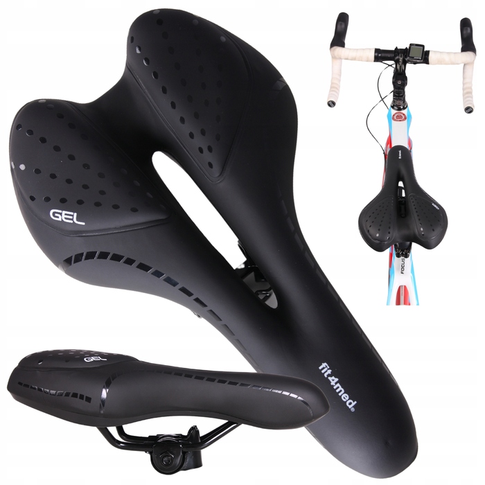 Велосипедне гелеве сідло Fit4Med Airflow, м'яке, 160 мм