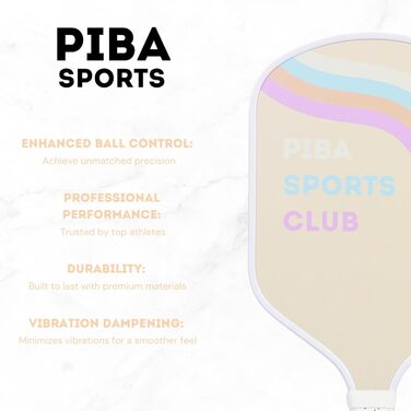 Професійна ракетка для піклболу PIBA Sports PRO Club Pro Series T700, T700 карбон, 16 мм стільникова основа, шорстка поверхня для топ-спіну, подовжена ручка, легка та точна, для досвідчених і професіоналів