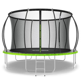 ZIPRO Trampolin Jump Pro 12' - 374 см: дитячий намет для стрибок, стабільний, з сіткою та драбиною
