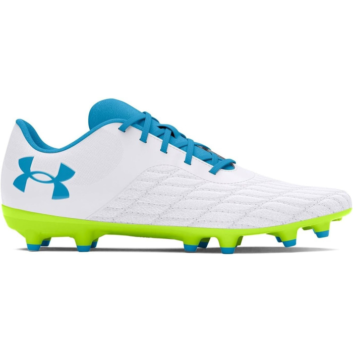 Кросівки футбольні Under Armour Magnetico Select 3.0 FG Unisex, білі, капри-жовтий, 42.5 EU