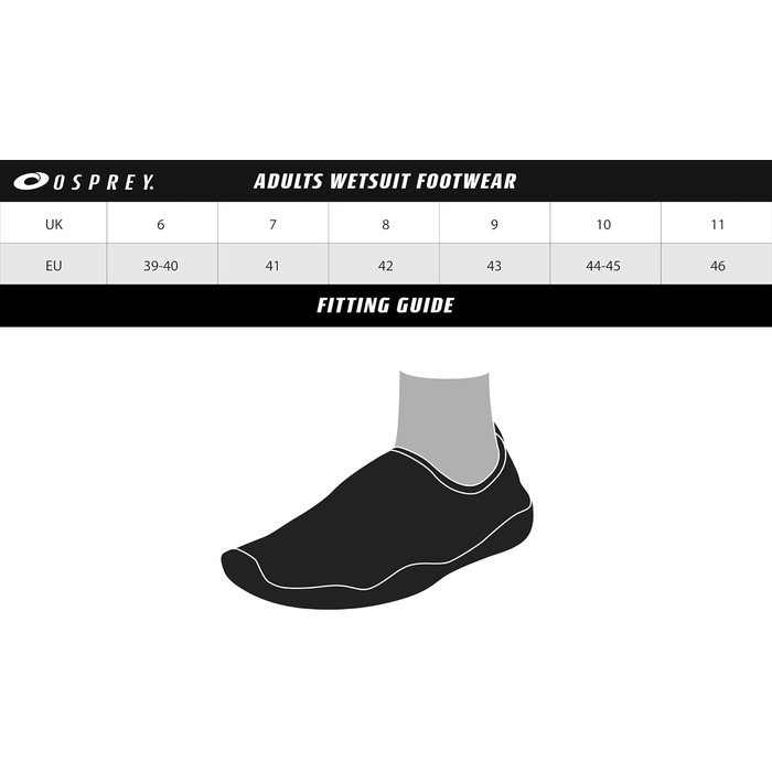 Оспри OSX Аква неопреновий гідрокостюм-чоботи, неопрен, чорний (44)