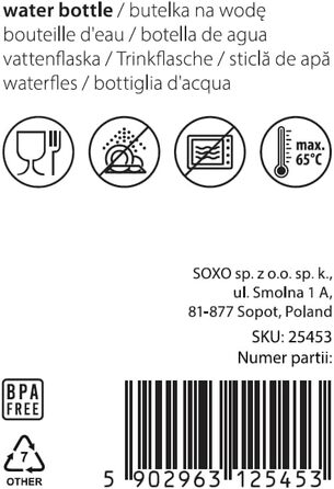 Пляшка для води MOMO WAY Super Papa 600 мл з тритану з контейнером для фруктів, без BPA, подарунок для тата, з кришкою на 1 клік, багаторазова