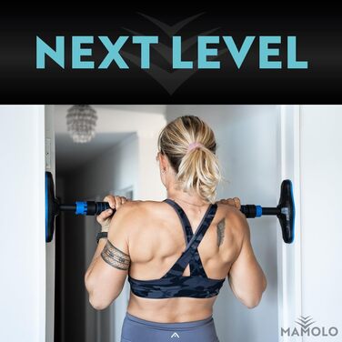 Турнік для дверного прорізу MAMOLO 65-100 см | Без свердління | Висока стабільність | Сучасний дизайн