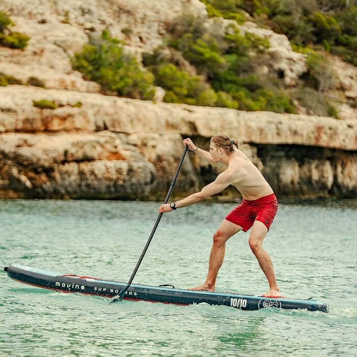 Надувний SUP-борд Movino Garda Allround 10'10' - комплект для SUP-серфінгу, 330 см (блакитний/червоний)