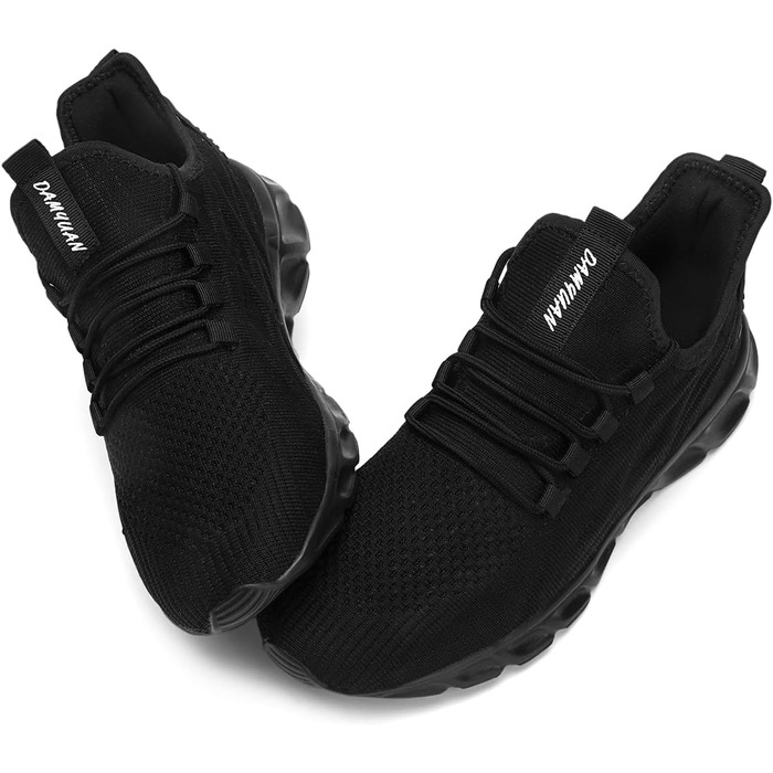 Чоловічі кросівки для бігу та занять спортом Linenghs: легкі, дихаючі, для вулиці та фітнесу, чорні, 45 EU