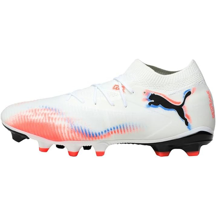 Футбольні бутси PUMA Future 8 Match Fg/Ag для унісекс, 45 EU, білий/чорний/червоний