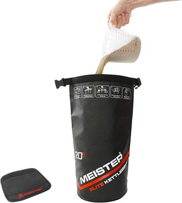 Портативна м'яка гиря-сендбег Meister Elite, чорна, 10/15/9 кг
