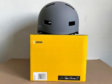 Велосипедний шолом Pank для дорослих з LED підсвіткою, додатковими подушками, регульованим розміром M (55-58 см), для електросамоката, скейтборду, міський, матовий сірий
