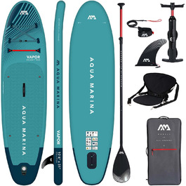 Надувна SUP-дошка Aqua Marina Vapor 2021 з веслом, сидінням-каяк, комплект 315×79×15 см