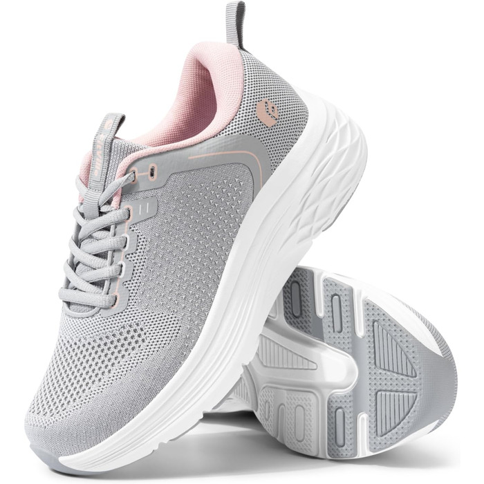 Жіночі кросівки FitVille, 42.5 EU, колір: сірий небілющий, рожевий (жувальний)