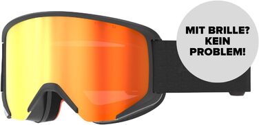 Гірськолижна маска ATOMIC SAVOR STEREO чорна, з дзеркальним покриттям, захистом від сонця, Live Fit, сумісна з окулярами
