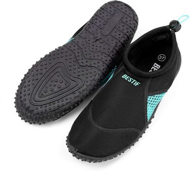 Чоботи для плавання з неопрену | Водні черевики для чоловіків та жінок | Легкі та зручні | Чорний, блакитний, розмір 36-45