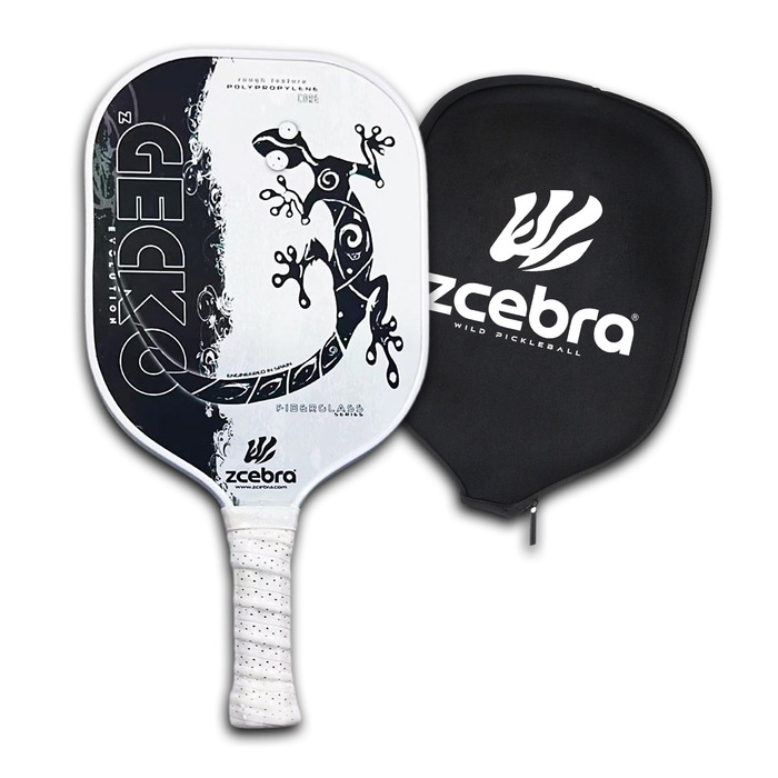 Ракетка для піклболу ZGECKO (біла), композитна, легка, з серцем з бджолиного дерева та поліпропіленом