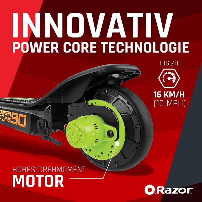 Електросамокат Razor E90 Power, чорний, для дітей