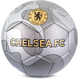 Офіційний футбольний м'яч Chelsea F.C. Hy-Pro Silver Camo, розмір 5, для тренувань і матчів, дитячий і дорослий, колекційний мерч