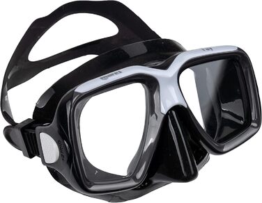 Маска для плавання Mares Ray Adult - подвійне загартоване скло, силіконовий обтюратор, чорно-сіра