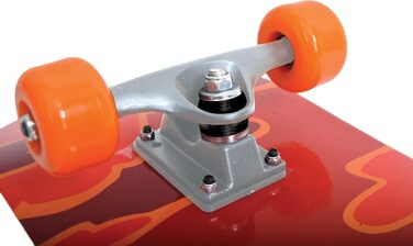 Скейтборд Schildkröt Kicker 31', повний комплект для початківців, червоний, 9-шарове кленове дерево, ABEC5, двосторонній кік, паркур-дизайн