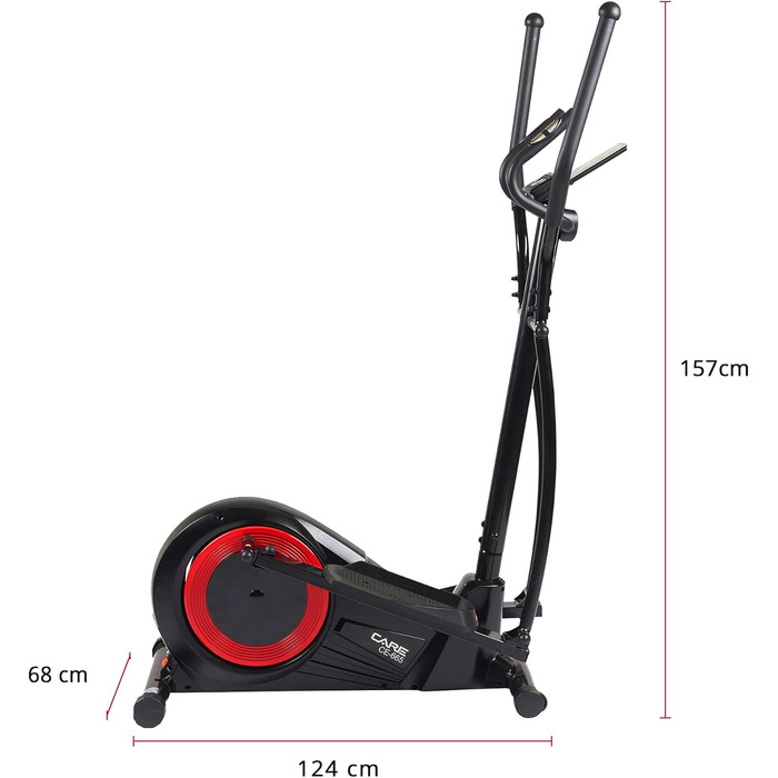 Еліптичний тренажер Care Fitness CE-665 з моторизованим регулюванням опору - 21 програма тренувань, 20 кг маховик, 24 рівні опору