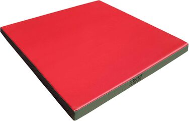 Гімнастичний мат NiroSport 100x100x8 см, м'який, для фітнесу, тренувань, спортивний, захисний, червоний, вироблено в Німеччині