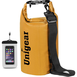 Водонепроникний мішок Unigear Dry Bag 2L/5L/10L/20L/40L для риболовлі, каякінгу, кемпінгу та пляжу з кишенею для телефону та ременями