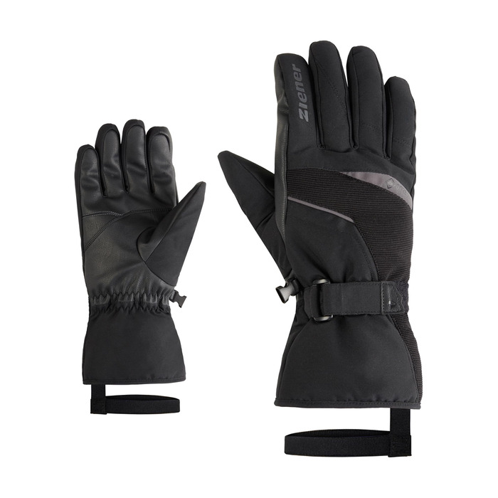 Чоловічі гірськолижні рукавички Ziener GALERIUS-Z з мембраною Gore-Tex, чорні, розмір 10