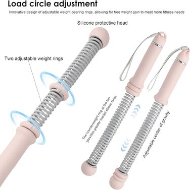 Бійцівське канат Ropeless для фітнесу, регульований, портативний, для дому, для тренувань всього тіла та спалювання жиру, 2 шт (Рожевий)