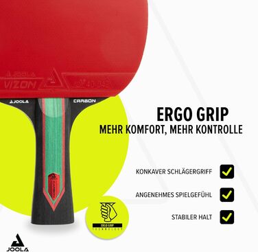 Стіл тенісний набір JOOLA RED Carbon Control – набір ракетки з покриттям Vizon та магнітною коробкою
