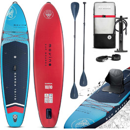 Надувний SUP-борд Movino Garda Allround 10'10' - комплект для SUP-серфінгу, 330 см (блакитний/червоний)