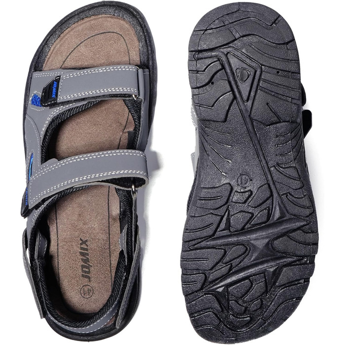 Чоловічі сандалі JOMIX для активного відпочинку та туризму: липучка, сірі, 44 EU