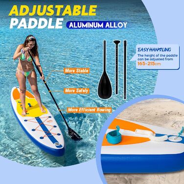 Надувне SUP-борд FunWater: комплект з аксесуарами (весло, насос, рюкзак, лінія, водонепроникний мішок)