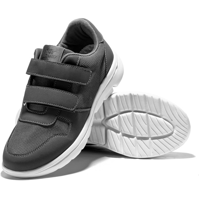 Чоловічі кросівки JOMIX з клямкою, легкі спортивні взуття, дихаючі, для бігу по вулицях, розмір 42 EU, сірий колір