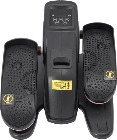 Міні еліптичний тренажер під стіл з пультом та дисплеєм, регульована швидкість, електричний, для дому, чорний+рожевий