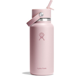 Фляга для води Hydro Flask 946 мл з соломкою та широким горлом - вакуумна, з нержавіючої сталі, без витоку