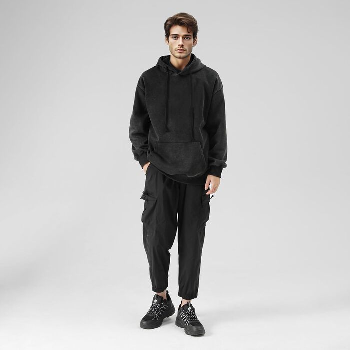 Черевики для трекінгу чоловічі, дихаючі, легкі та з антиковзким покриттям. Outdoor спортивні черевики (Чорний, 42 EU)