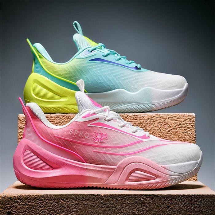 Баскетбольні кросівки TBJ для чоловіків та жінок. Зручні спортивні кросівки для тренувань, не слизькі, зносостійкі, білий колір. Розмір 45 EU