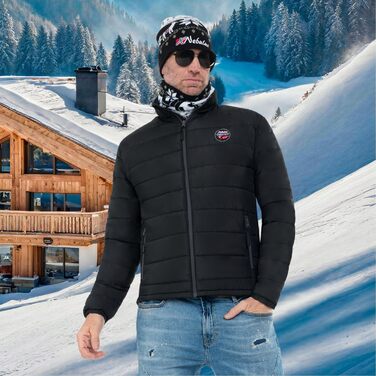 Чоловіча куртка Nebulus TAMMES, тепла зимова куртка, чорна XL